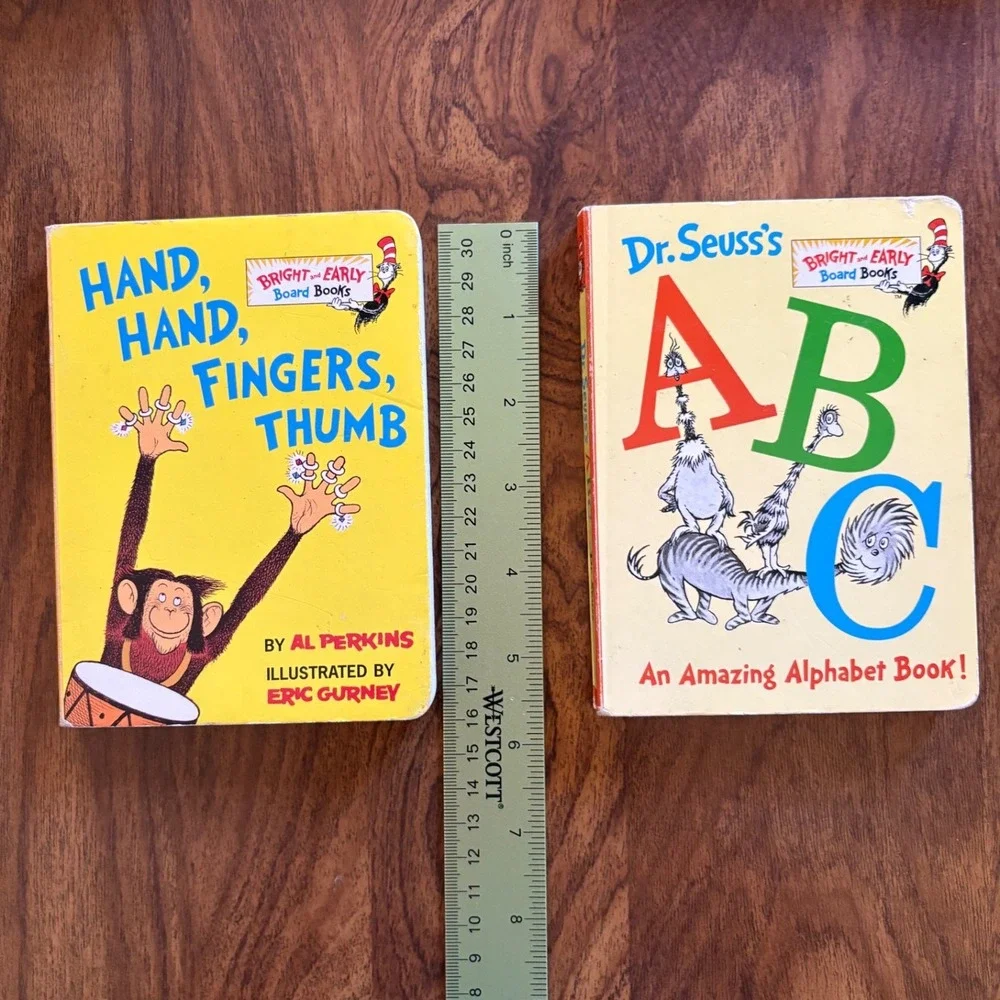 Dr Seuss ABC & Hand Hand Fingers Thumb Bright Early Board Books‎ Lot of 2